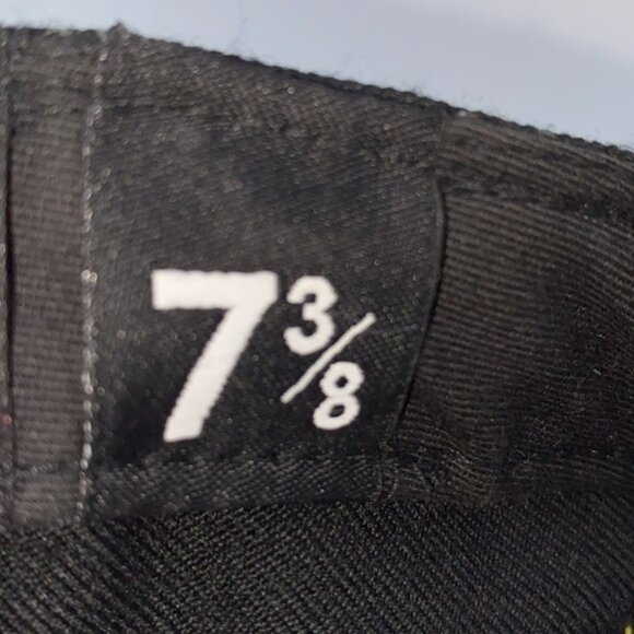 Circa Hat Men’s 7 3/8 Black Authentic Skull Drum Sticks Headwear Baseball Cap - Picture 11 of 14